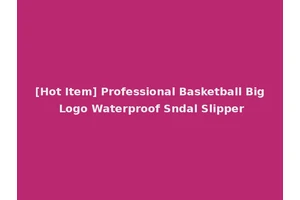 [Hot Item] Professional Basketball Big Logo Waterproof Sndal Slipper