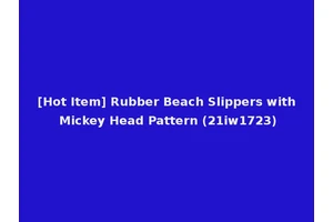 [Hot Item] Rubber Beach Slippers with Mickey Head Pattern (21iw1723)