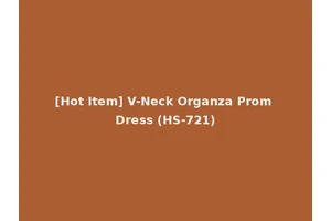 [Hot Item] V-Neck Organza Prom Dress (HS-721)