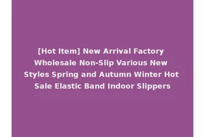 [Hot Item] New Arrival Factory Wholesale Non-Slip Various New Styles Spring and Autumn Winter Hot Sale Elastic Band Indoor Slippers