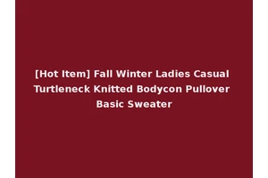 [Hot Item] Fall Winter Ladies Casual Turtleneck Knitted Bodycon Pullover Basic Sweater