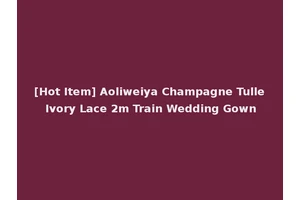 [Hot Item] Aoliweiya Champagne Tulle Ivory Lace 2m Train Wedding Gown