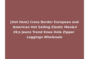 [Hot Item] Cross Border European and American Hot Selling Elastic Men's Jeans Trend Knee Hole Zipper Leggings Wholesale