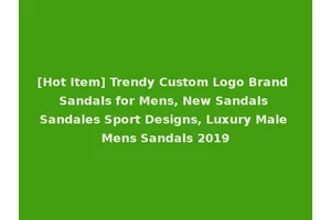 [Hot Item] Trendy Custom Logo Brand Sandals for Mens, New Sandals Sandales Sport Designs, Luxury Male Mens Sandals 2019