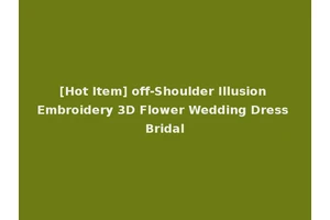 [Hot Item] off-Shoulder Illusion Embroidery 3D Flower Wedding Dress Bridal