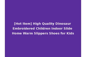 [Hot Item] High Quality Dinosaur Embroidered Children Indoor Slide Home Warm Slippers Shoes for Kids