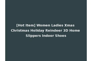 [Hot Item] Women Ladies Xmas Christmas Holiday Reindeer 3D Home Slippers Indoor Shoes