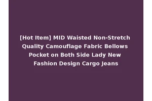 [Hot Item] MID Waisted Non-Stretch Quality Camouflage Fabric Bellows Pocket on Both Side Lady New Fashion Design Cargo Jeans