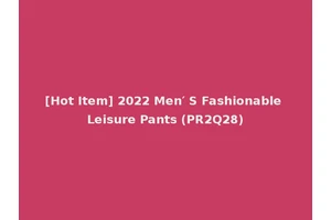 [Hot Item] 2022 Men′ S Fashionable Leisure Pants (PR2Q28)