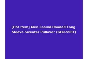 [Hot Item] Men Casual Hooded Long Sleeve Sweater Pullover (GEN-5501)