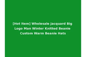 [Hot Item] Wholesale Jacquard Big Logo Man Winter Knitted Beanie Custom Warm Beanie Hats