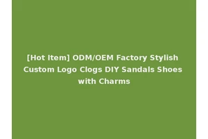 [Hot Item] ODM/OEM Factory Stylish Custom Logo Clogs DIY Sandals Shoes with Charms