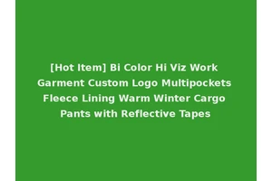 [Hot Item] Bi Color Hi Viz Work Garment Custom Logo Multipockets Fleece Lining Warm Winter Cargo Pants with Reflective Tapes