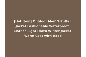[Hot Item] Outdoor Men′ S Puffer Jacket Fashionable Waterproof Clothes Light Down Winter Jacket Warm Coat with Hood
