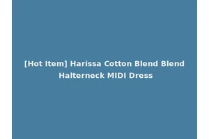 [Hot Item] Harissa Cotton Blend Blend Halterneck MIDI Dress