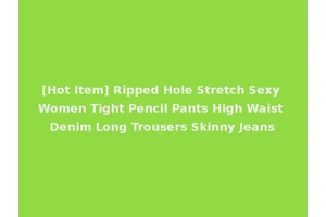 [Hot Item] Ripped Hole Stretch Sexy Women Tight Pencil Pants High Waist Denim Long Trousers Skinny Jeans