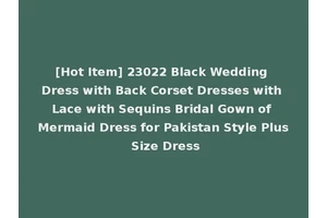 [Hot Item] 23022 Black Wedding Dress with Back Corset Dresses with Lace with Sequins Bridal Gown of Mermaid Dress for Pakistan Style Plus Size Dress