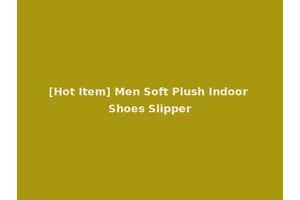 [Hot Item] Men Soft Plush Indoor Shoes Slipper