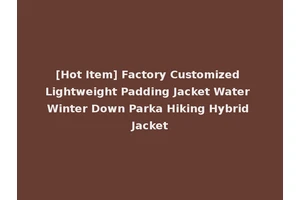 [Hot Item] Factory Customized Lightweight Padding Jacket Water Winter Down Parka Hiking Hybrid Jacket