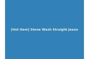 [Hot Item] Stone Wash Straight Jeans