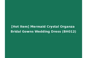[Hot Item] Mermaid Crystal Organza Bridal Gowns Wedding Dress (BH012)