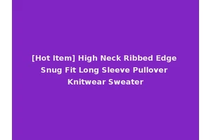 [Hot Item] High Neck Ribbed Edge Snug Fit Long Sleeve Pullover Knitwear Sweater