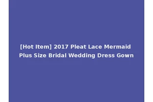 [Hot Item] 2017 Pleat Lace Mermaid Plus Size Bridal Wedding Dress Gown