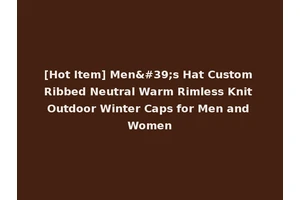 [Hot Item] Men's Hat Custom Ribbed Neutral Warm Rimless Knit Outdoor Winter Caps for Men and Women