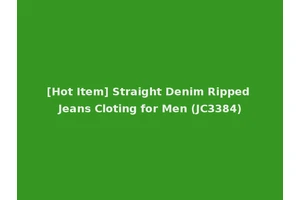 [Hot Item] Straight Denim Ripped Jeans Cloting for Men (JC3384)