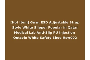 [Hot Item] Gww, ESD Adjustable Strap Style White Slipper Popular in Qatar Medical Lab Anti-Slip PU Injection Outsole White Safety Shoe Hsw002