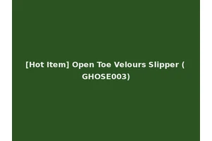 [Hot Item] Open Toe Velours Slipper (GHOSE003)