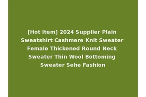 [Hot Item] 2024 Supplier Plain Sweatshirt Cashmere Knit Sweater Female Thickened Round Neck Sweater Thin Wool Bottoming Sweater Sehe Fashion