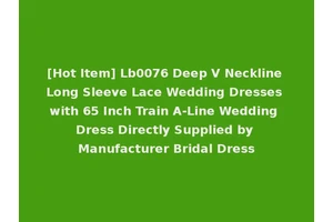 [Hot Item] Lb0076 Deep V Neckline Long Sleeve Lace Wedding Dresses with 65 Inch Train A-Line Wedding Dress Directly Supplied by Manufacturer Bridal Dress