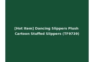 [Hot Item] Dancing Slippers Plush Cartoon Stuffed Slippers (TF9739)