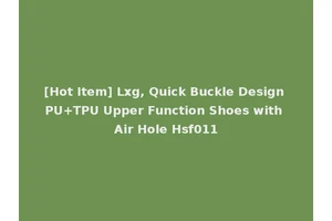 [Hot Item] Lxg, Quick Buckle Design PU+TPU Upper Function Shoes with Air Hole Hsf011