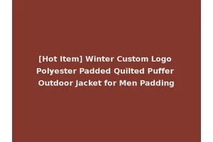 [Hot Item] Winter Custom Logo Polyester Padded Quilted Puffer Outdoor Jacket for Men Padding