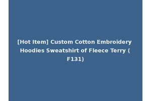 [Hot Item] Custom Cotton Embroidery Hoodies Sweatshirt of Fleece Terry (F131)