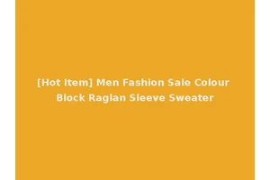[Hot Item] Men Fashion Sale Colour Block Raglan Sleeve Sweater