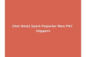 [Hot Item] Sport Popurlar Men PVC Slippers
