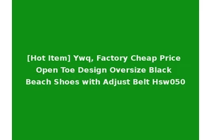 [Hot Item] Ywq, Factory Cheap Price Open Toe Design Oversize Black Beach Shoes with Adjust Belt Hsw050