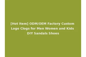 [Hot Item] ODM/OEM Factory Custom Logo Clogs for Men Women and Kids DIY Sandals Shoes