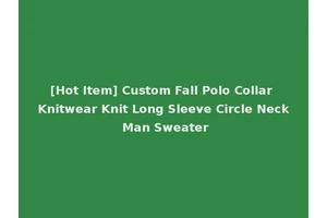 [Hot Item] Custom Fall Polo Collar Knitwear Knit Long Sleeve Circle Neck Man Sweater