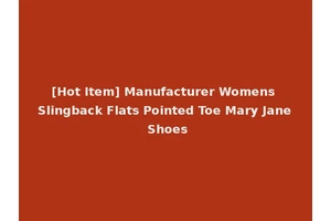 [Hot Item] Manufacturer Womens Slingback Flats Pointed Toe Mary Jane Shoes