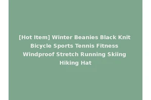 [Hot Item] Winter Beanies Black Knit Bicycle Sports Tennis Fitness Windproof Stretch Running Skiing Hiking Hat