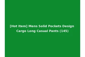 [Hot Item] Mens Solid Pockets Design Cargo Long Casual Pants (145)