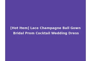 [Hot Item] Lace Champagne Ball Gown Bridal Prom Cocktail Wedding Dress