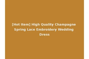 [Hot Item] High Quality Champagne Spring Lace Embroidery Wedding Dress