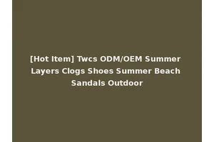 [Hot Item] Twcs ODM/OEM Summer Layers Clogs Shoes Summer Beach Sandals Outdoor