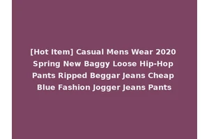 [Hot Item] Casual Mens Wear 2020 Spring New Baggy Loose Hip-Hop Pants Ripped Beggar Jeans Cheap Blue Fashion Jogger Jeans Pants