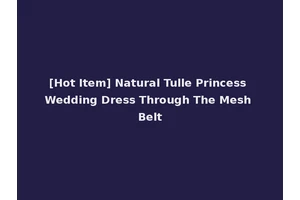 [Hot Item] Natural Tulle Princess Wedding Dress Through The Mesh Belt